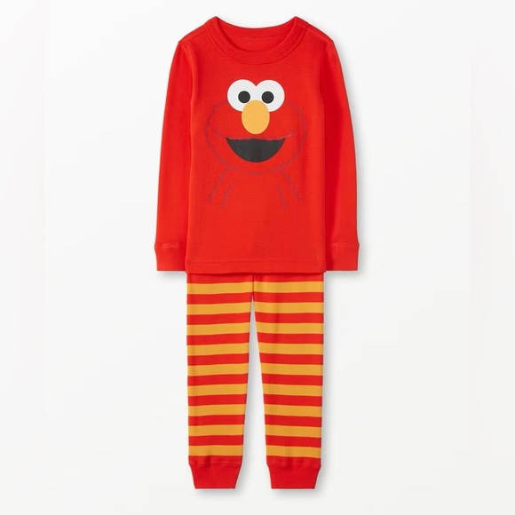 Hanna Andersson Other - Hanna Andersson Kids Pajama Set Sesame Street Elmo 100% Organic Sz 4 Unisex